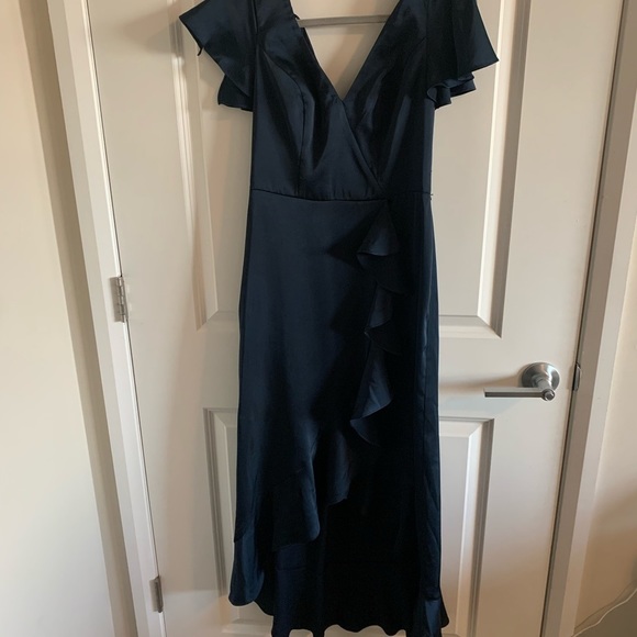 - AZAZIE LEXIS STRETCH SATIN DRESS - Picture 7 of 9